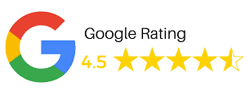 googlerating4.5 google rating of 4.5 stars